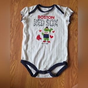 MLB Boston Red Sox Baby 18M One Piece NWT Baseball 100% Cotton Stripes